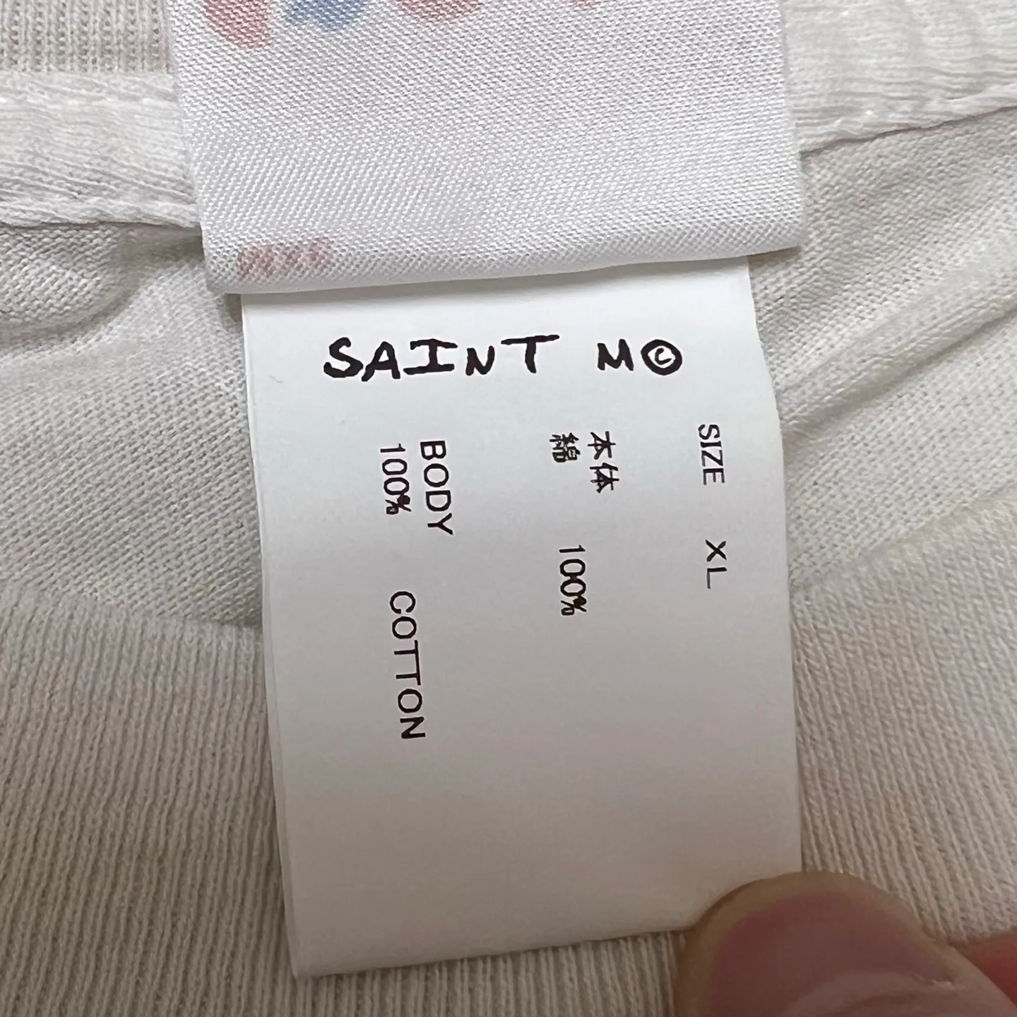 SAINT Mxxxxxx SS TEE/DAY OF THE FREAKS/WHT Monster Day/Monster Illustration Short Sleeve Off-White S-XL Same as the original version OE yarn cylinder without side seam fabric Top printing technology Zero difference restoration ZP Complete copy matching Main mark/wash mark/cherub mark complete